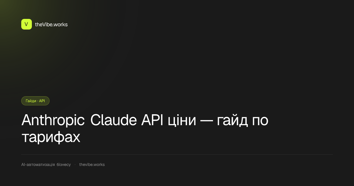 Anthropic Claude API ціни — гайд по тарифах